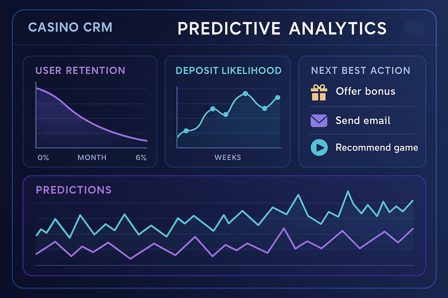 Online casino retention CRM example