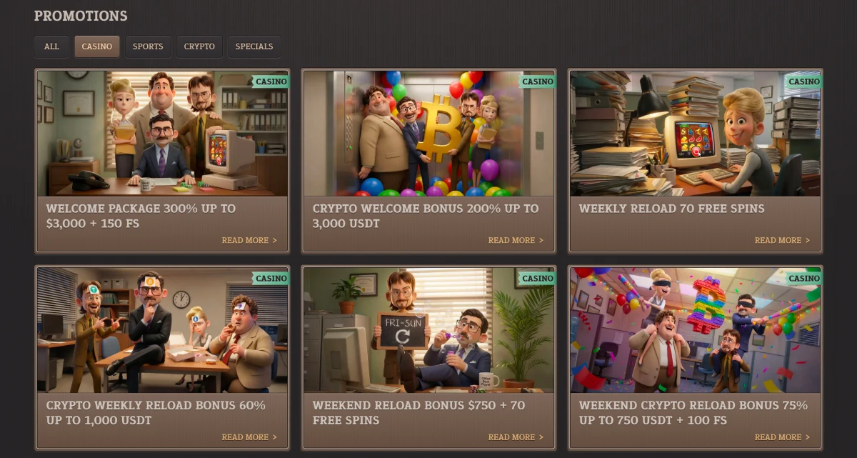 SpinBoss casino screenshot